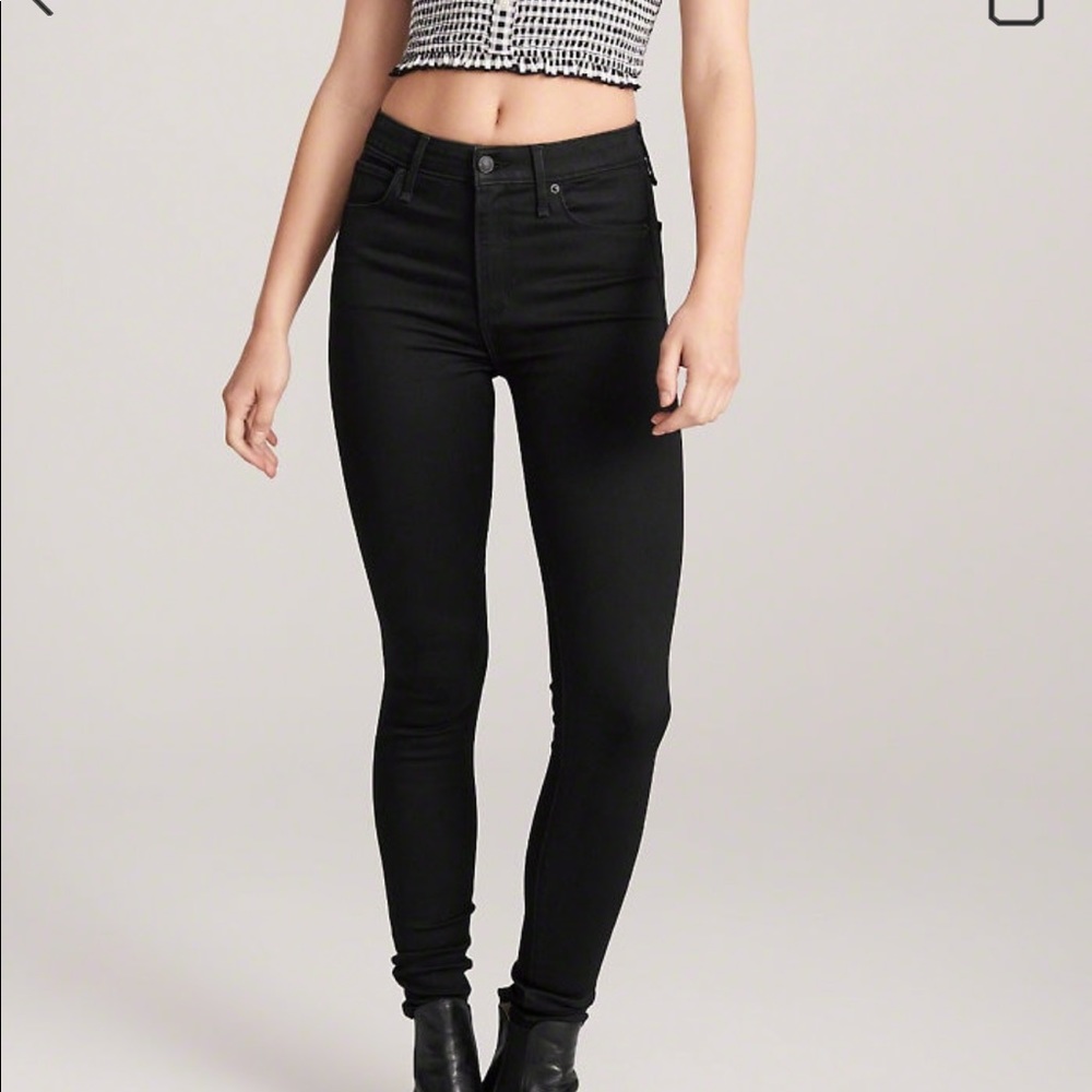 Abercrombie & Fitch Simone High Waist Black Jeans